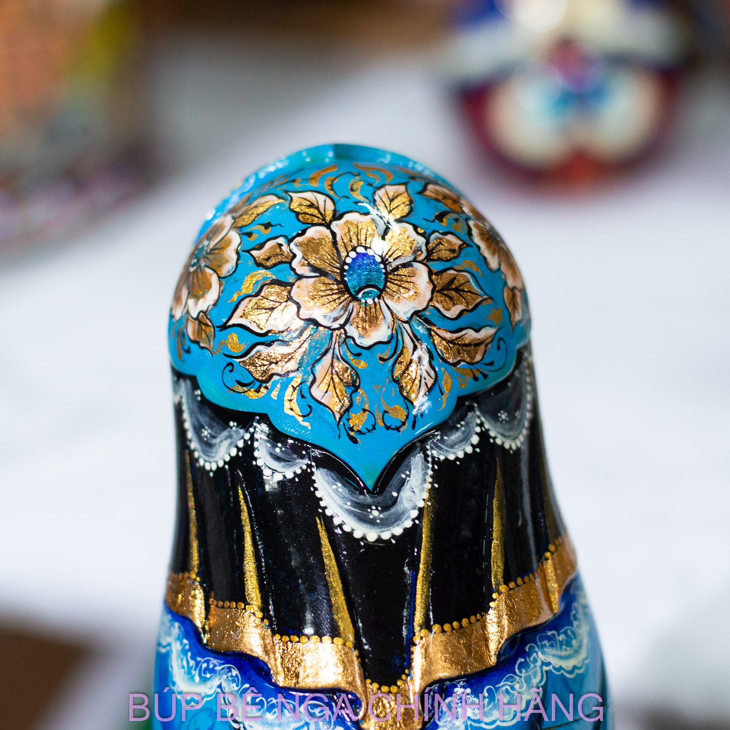 BỘ BÚP BÊ NGA MATRYOSHKA CAO CẤP 5 LỚP 20CM ĐIÊU KHẮC CHẠM NỔI HOA VĂN "CÔNG CHÚA MÙA ĐÔNG" CỰC ĐẸP VÀ SANG TRỌNG