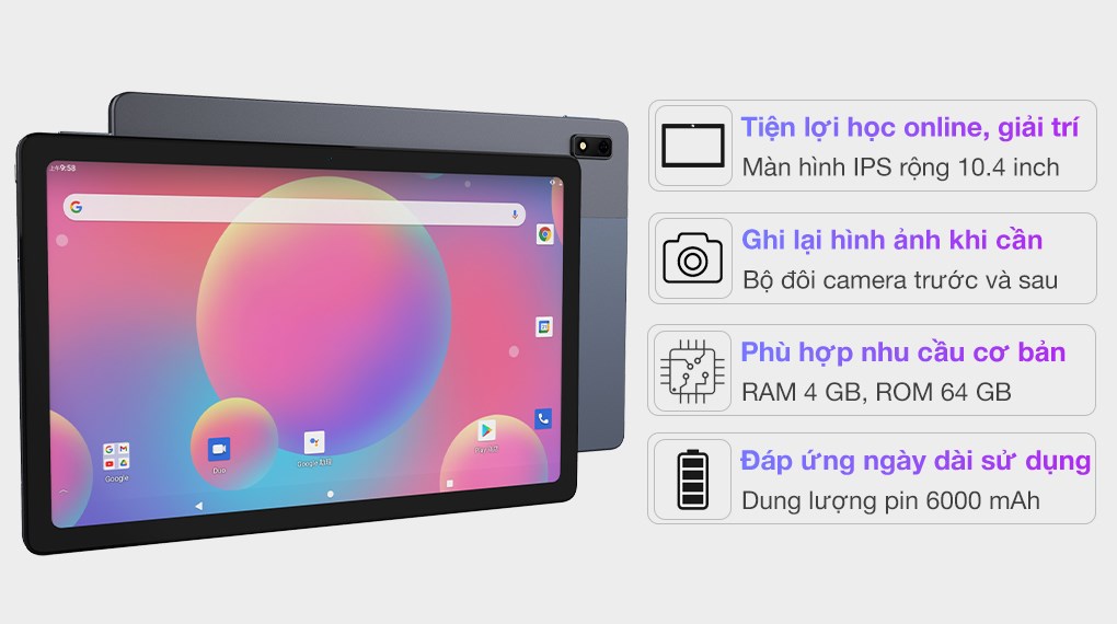 Máy Tính Bảng Tablet Giáo dục Masstel Tab 10.4 (4GB/64GB) Tặng Kèm Bao Da - Hàng Chính Hãng