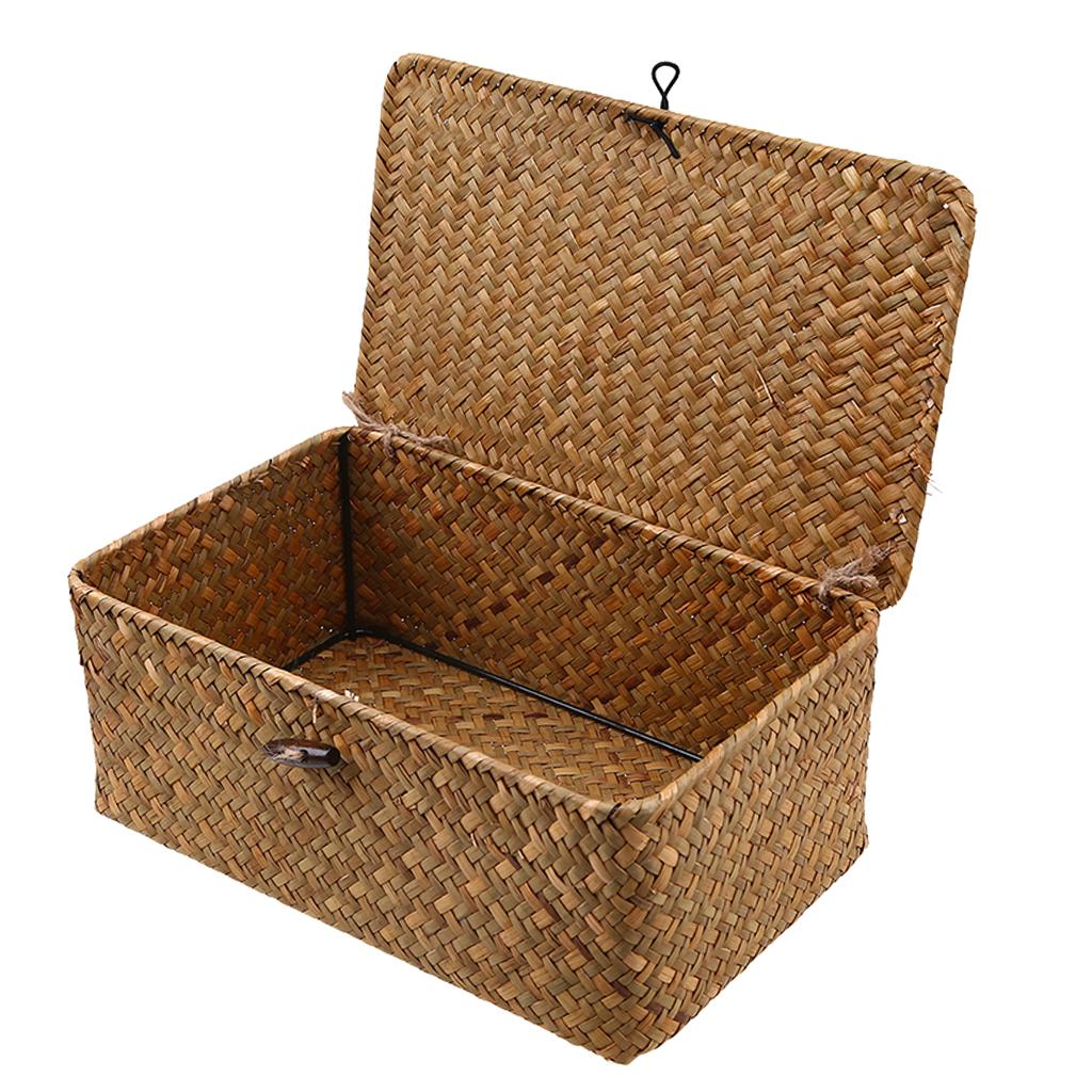 Giỏ Lưu Trữ Cỏ Biển Có Nắp