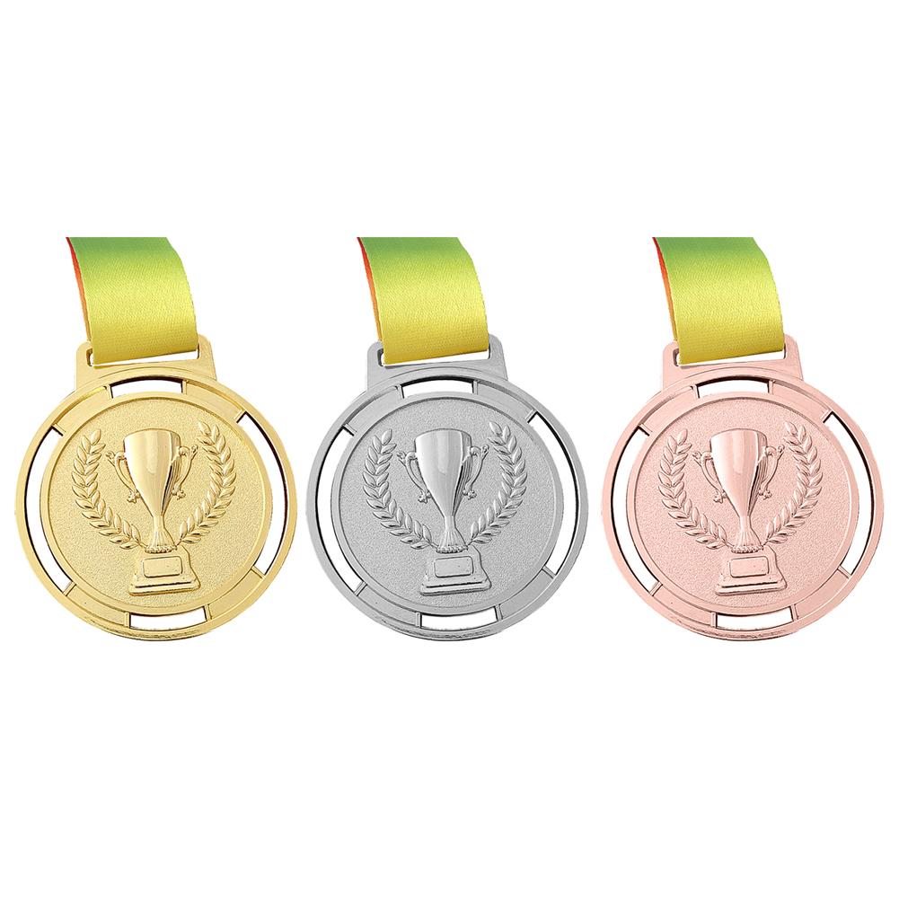 5/10/15P Vàng Bạc Đồng Huy chương Người chiến thắng Phần thưởng Khuyến khích Huy hiệu Cuộc thi Giải thưởng Trò chơi trẻ em ngoài trời Đồ dùng học tập đồ chơi Color: Copper 10PCS