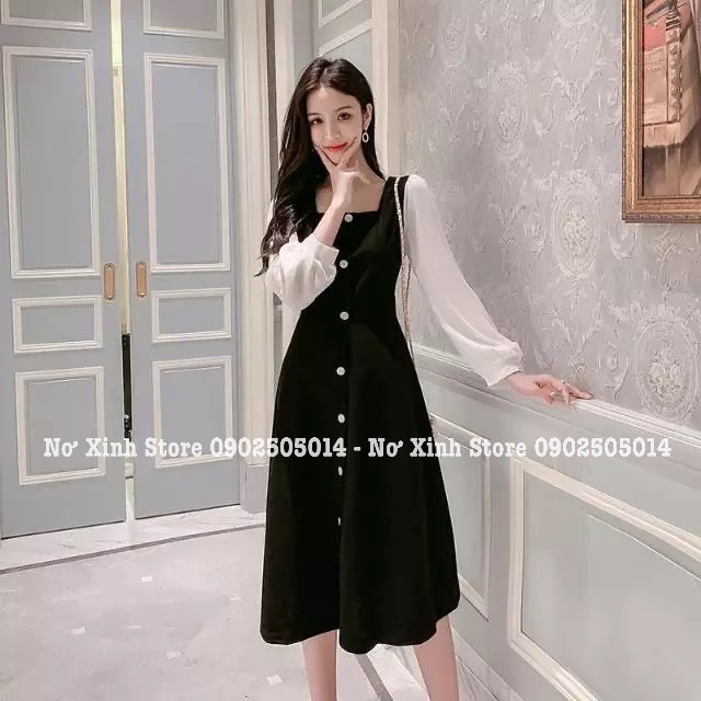 Đầm Hàn Quốc Công Sở Tay Dài Cao Cấp Size M-L-XL-XXL ( kèm ảnh thật