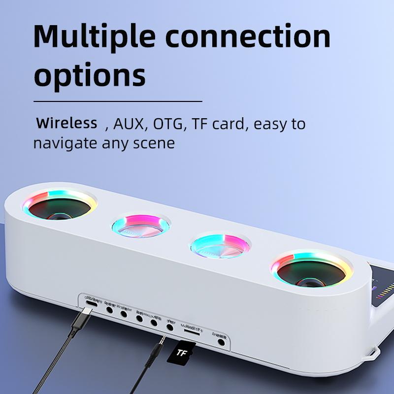 Loa âm thanh di động Máy tính tích hợp Máy phát thanh không dây loa Mic để hát trực tiếp KTV Family Square Dance Karaoke Màu sắc mới: S20-White-L