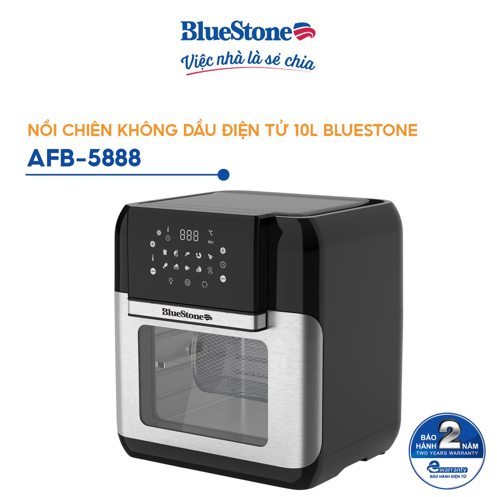 Nồi Chiên Không Dầu Điện Tử Bluestone AFB-5888, Dung Tích 10Lit, Hàng Chính Hãng