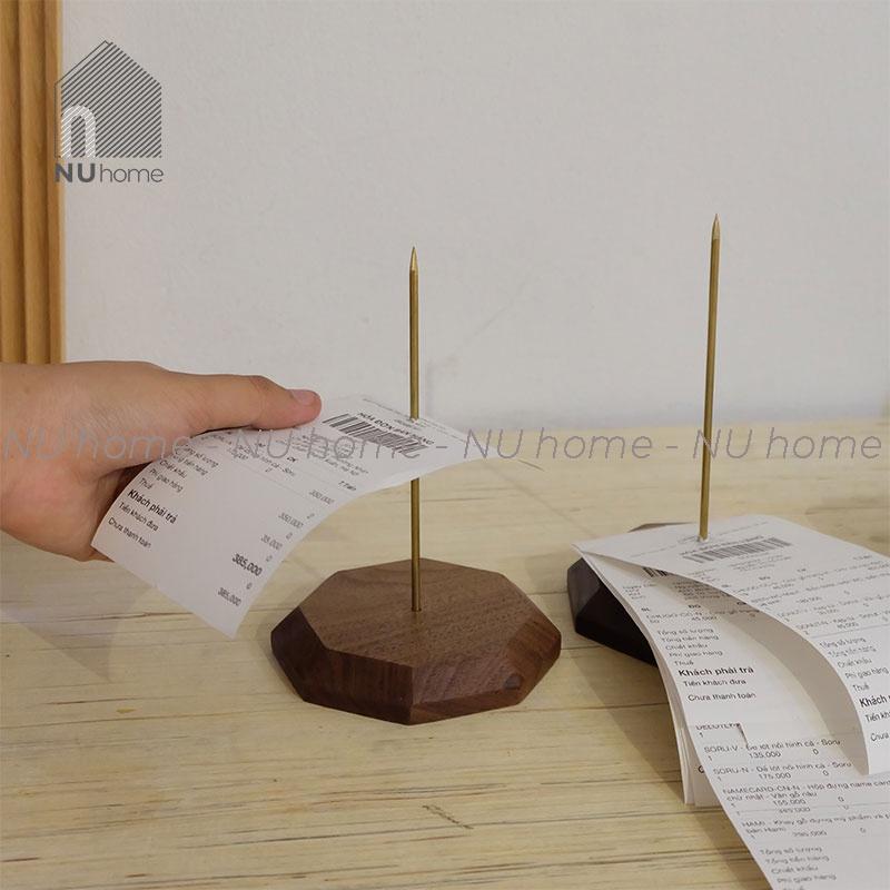 Cây ghim hoá đơn - Geto, ghim giấy, cây cắm hoá đơn cắm bill bằng gỗ cao cấp thiết kế đơn giản và sang trọng
