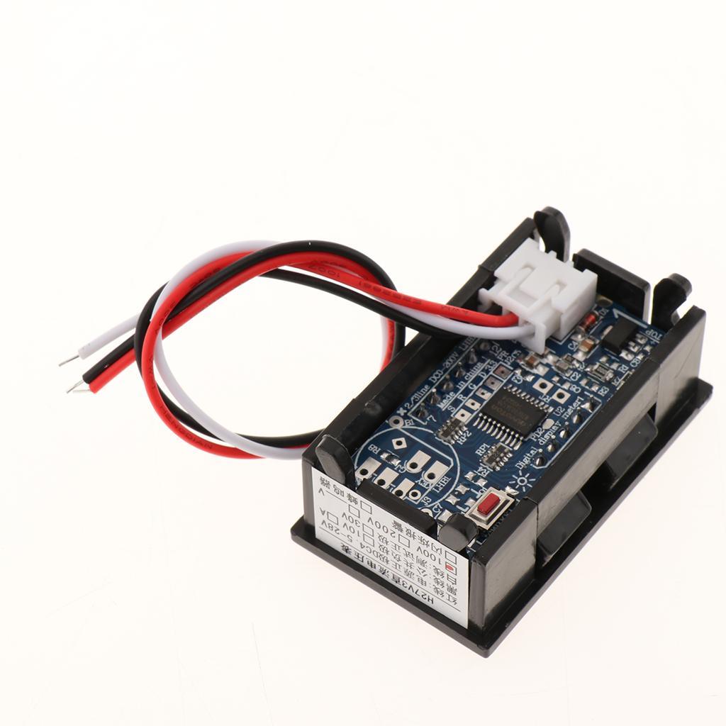 DC0-100V 3-wire LED Digital Voltage Meter Voltmeter Red / Blue Display Color