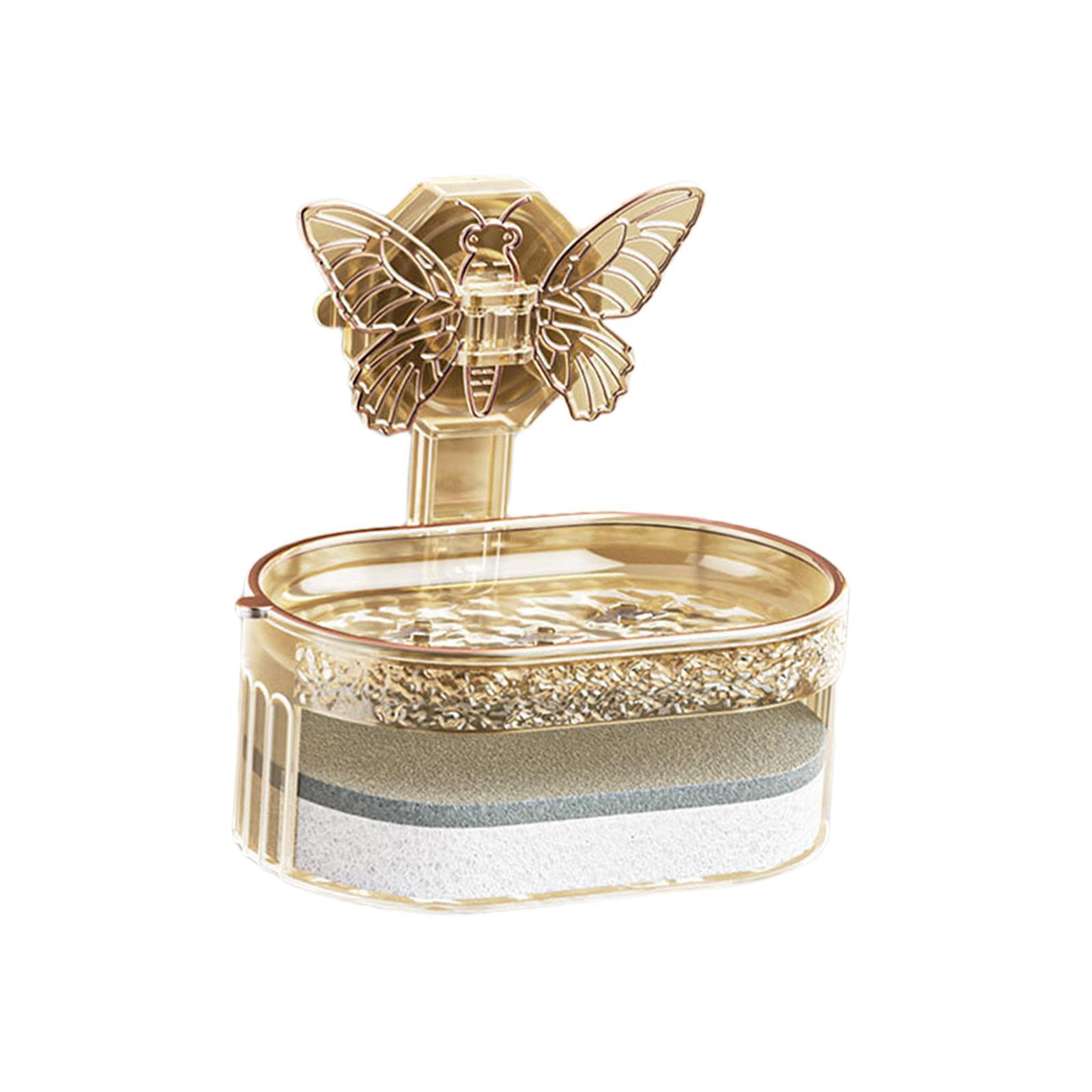 Suction Cup Soap Dishes for Bathroom Wall Mounted, Soap Holder Suction Sponge Holder for Shower, Kitchen