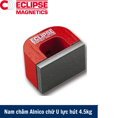 Nam châm Alnico chữ U lực hút 4.5kg có lỗ Eclipse 811