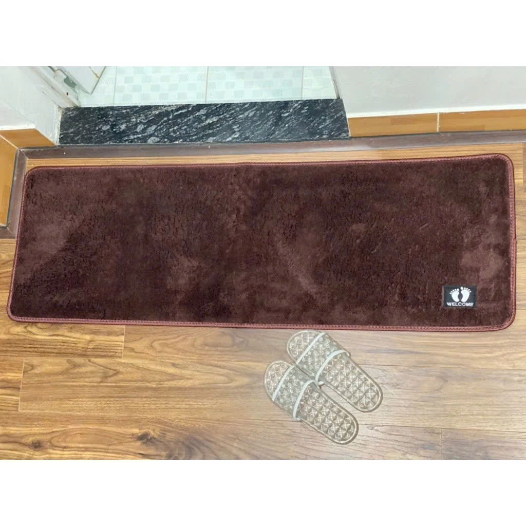 Bộ 2 Thảm Nhà Bếp Lông Cừu Cao Cấp Chống Trơn Trượt – Thảm Lau Chân 40x60 &amp; 40x120cm Hút Nước Nhanh, Bám Sàn Tốt, Siêu Bền - HÀNG CHÍNH HÃNG MINIIN