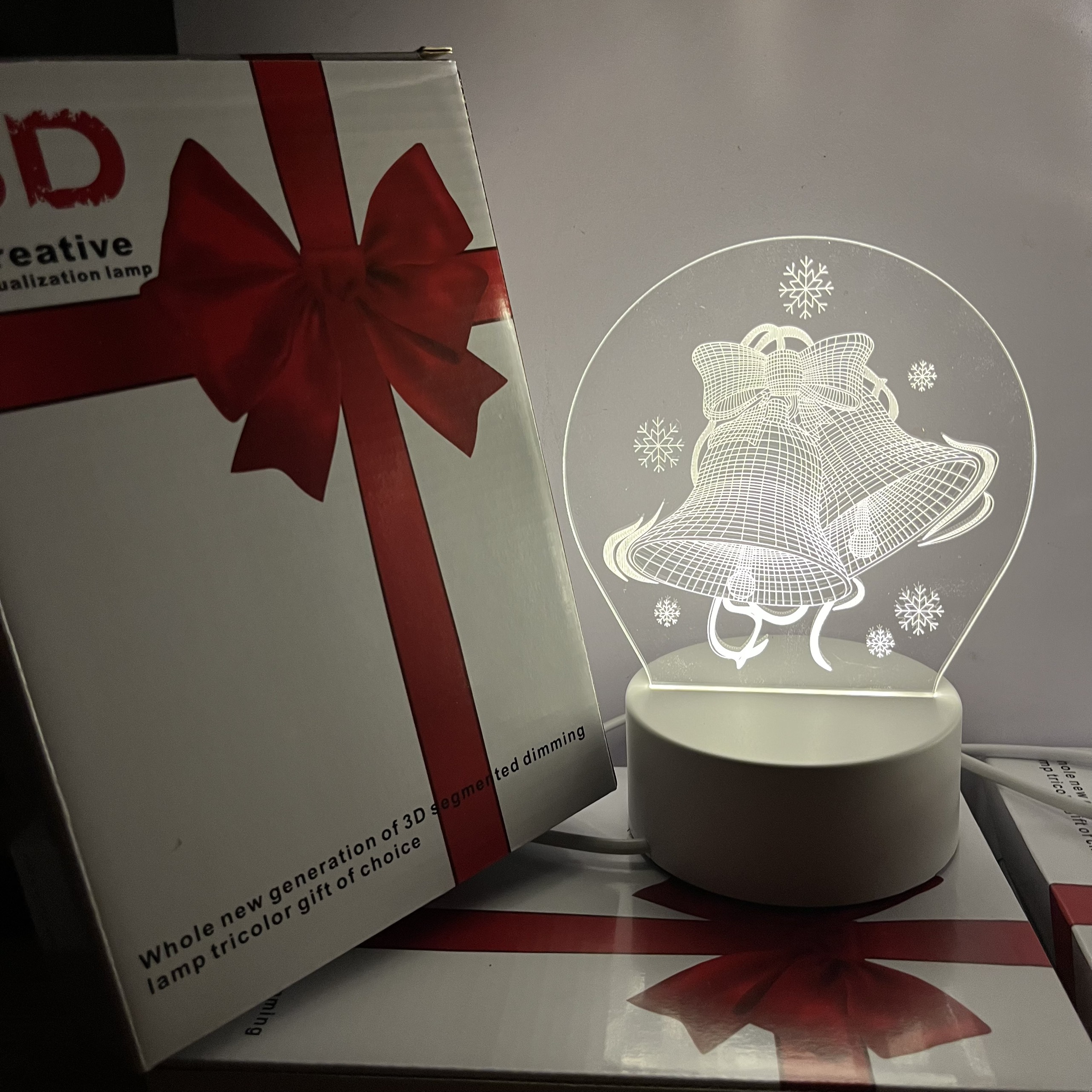 Đèn ngủ để bàn trang trí noel giáng sinh đẹp rẻ hình 3D - quà tặng bạn công ty vô cùng ý nghĩa