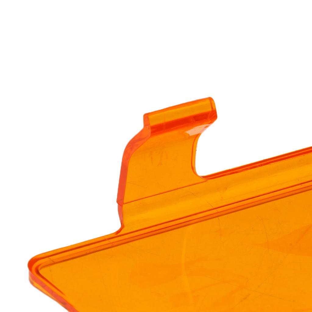 2xCar SUV Lens Cover Snap Housing for Straight Curved LED Light Amber