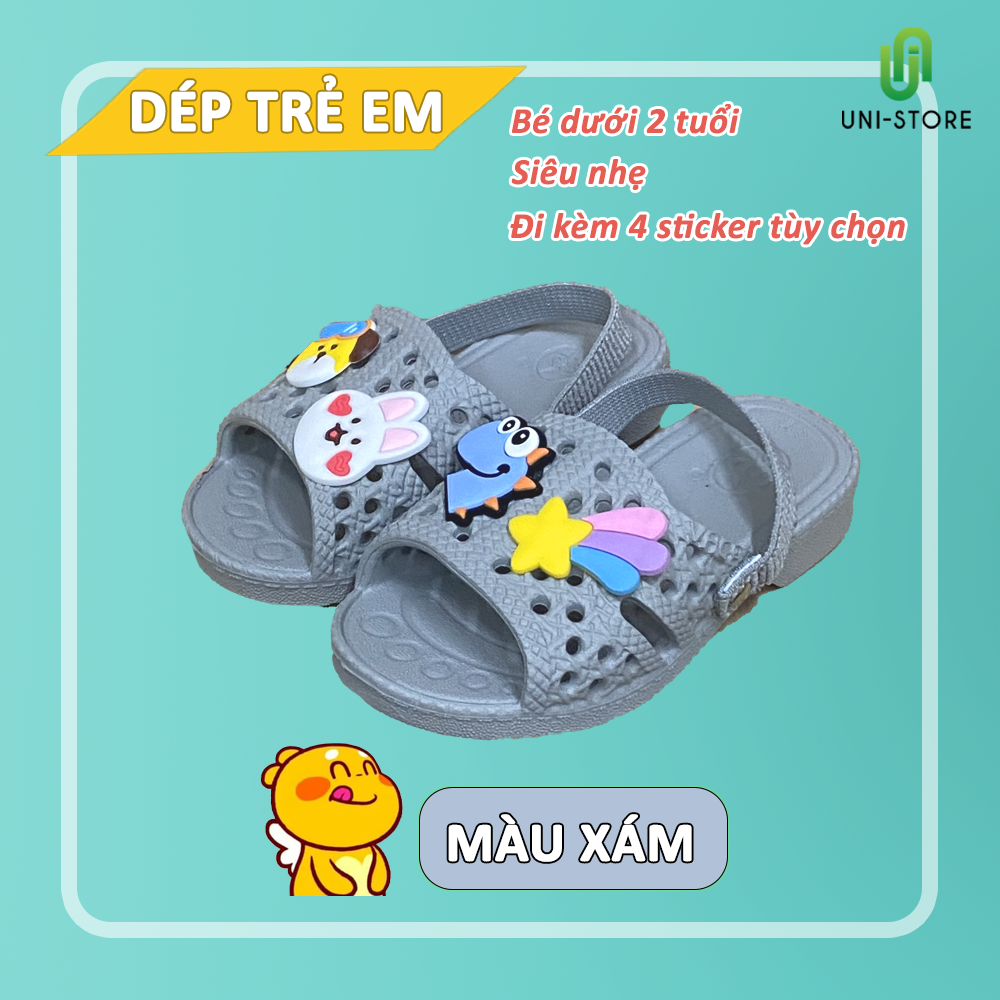 Dép tổ ong cho Bé (Dưới 2 tuổi) kèm Sticker vật liệu EVA cao cấp thân thiện môi trường, bền, nhẹ, chống trơn trượt