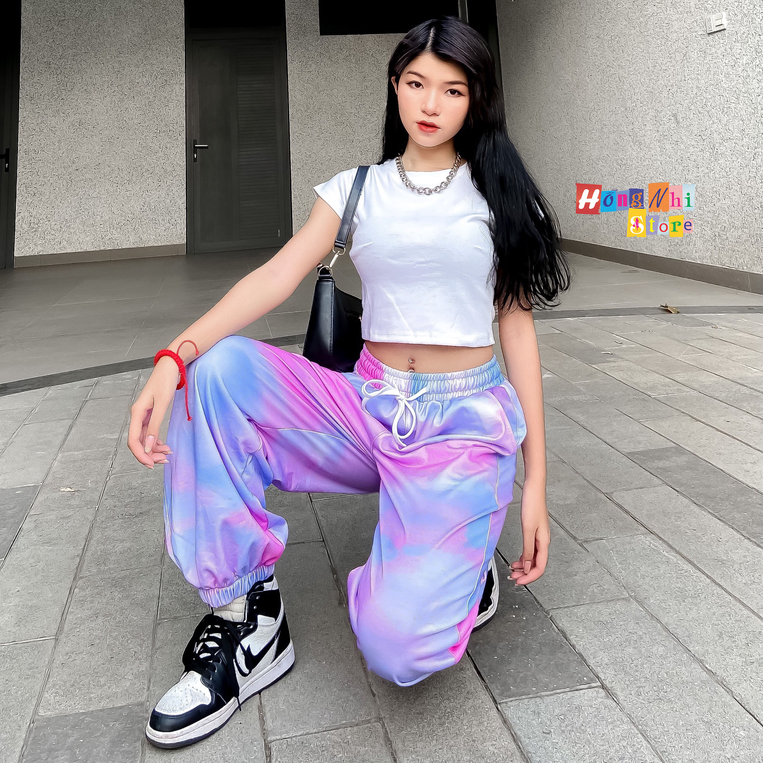 Quần Jogger Lưng Thun Loang Màu Dài Bo Lai Dáng Rộng - Jogger 3D Long Basic Pant Unisex - MM