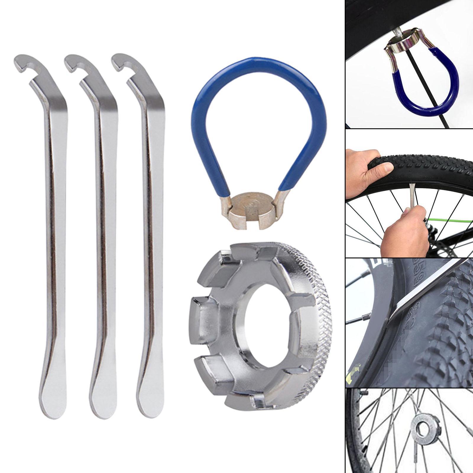 Bike Bicycle Repair Tools Kit Spoke Wrench Lever Removal MTB Set