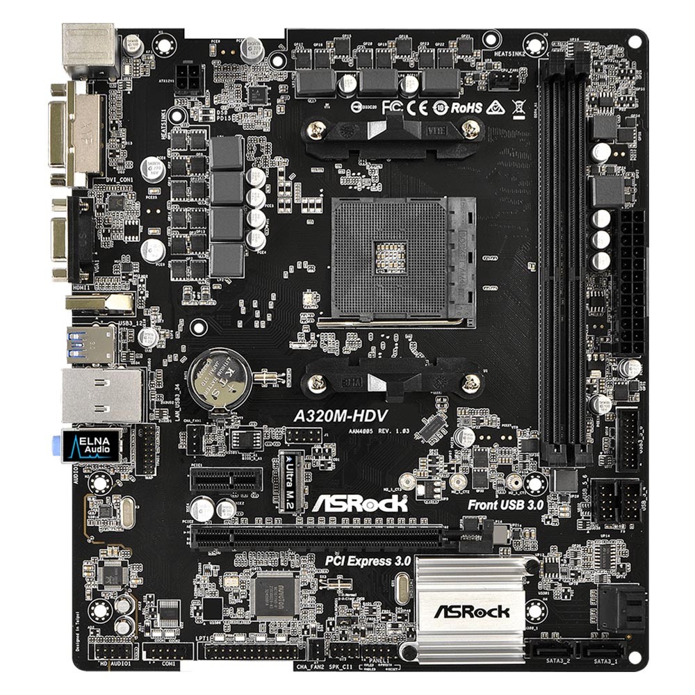 Mainboard ASRock A320M-HDV Hàng Chính Hãng