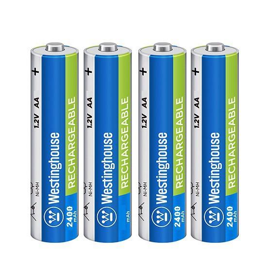 Combo Pin sạc Westinghouse AA 2400mAh (Vĩ 2 viên)/ AA 2400mAh (Vĩ 4 viên) / AAA 1000mAh (Vĩ 2 viên) hàng chất lượng cao