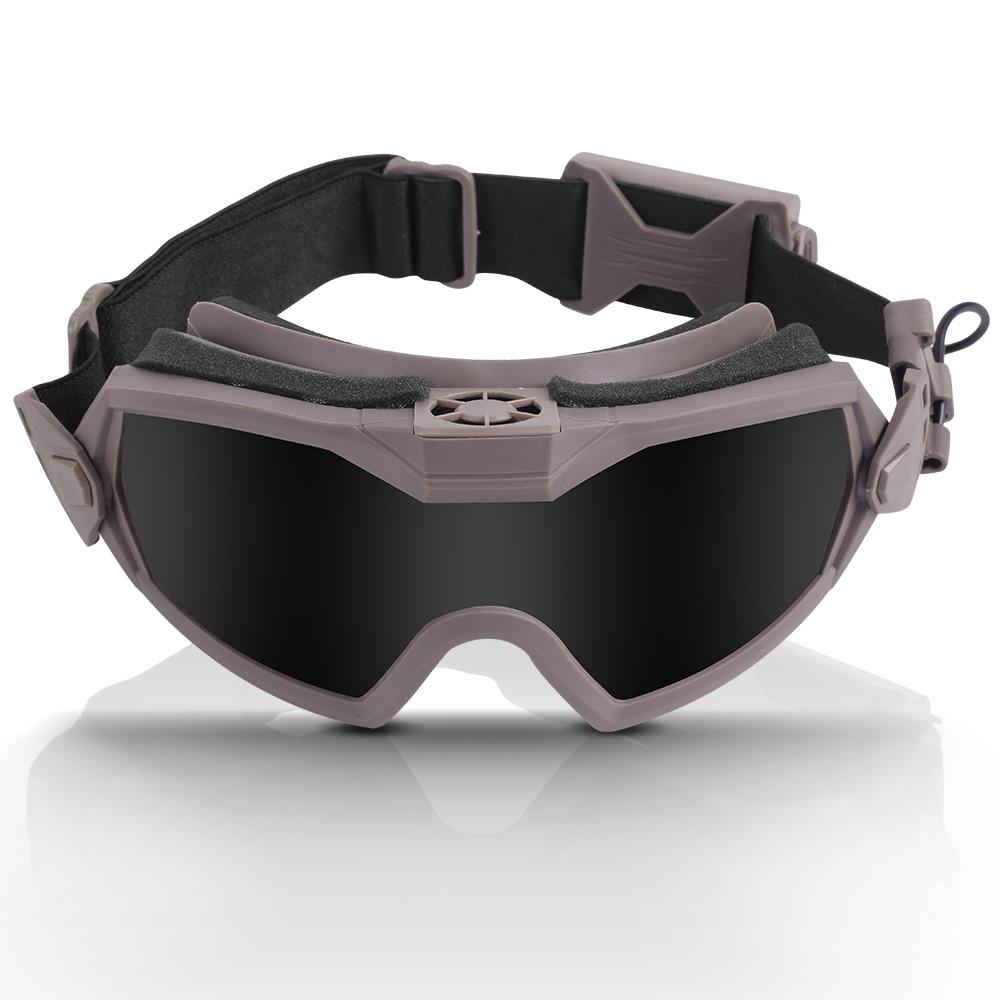 FMA Chống Sương Mù Bóng Sơn Kính Có Quạt Chiến Thuật Kính Airsoft Bóng Sơn Kính Chống Bụi Trượt Tuyết Kính Mắt Bóng Sơn Phụ Kiện Color: Dark Earth