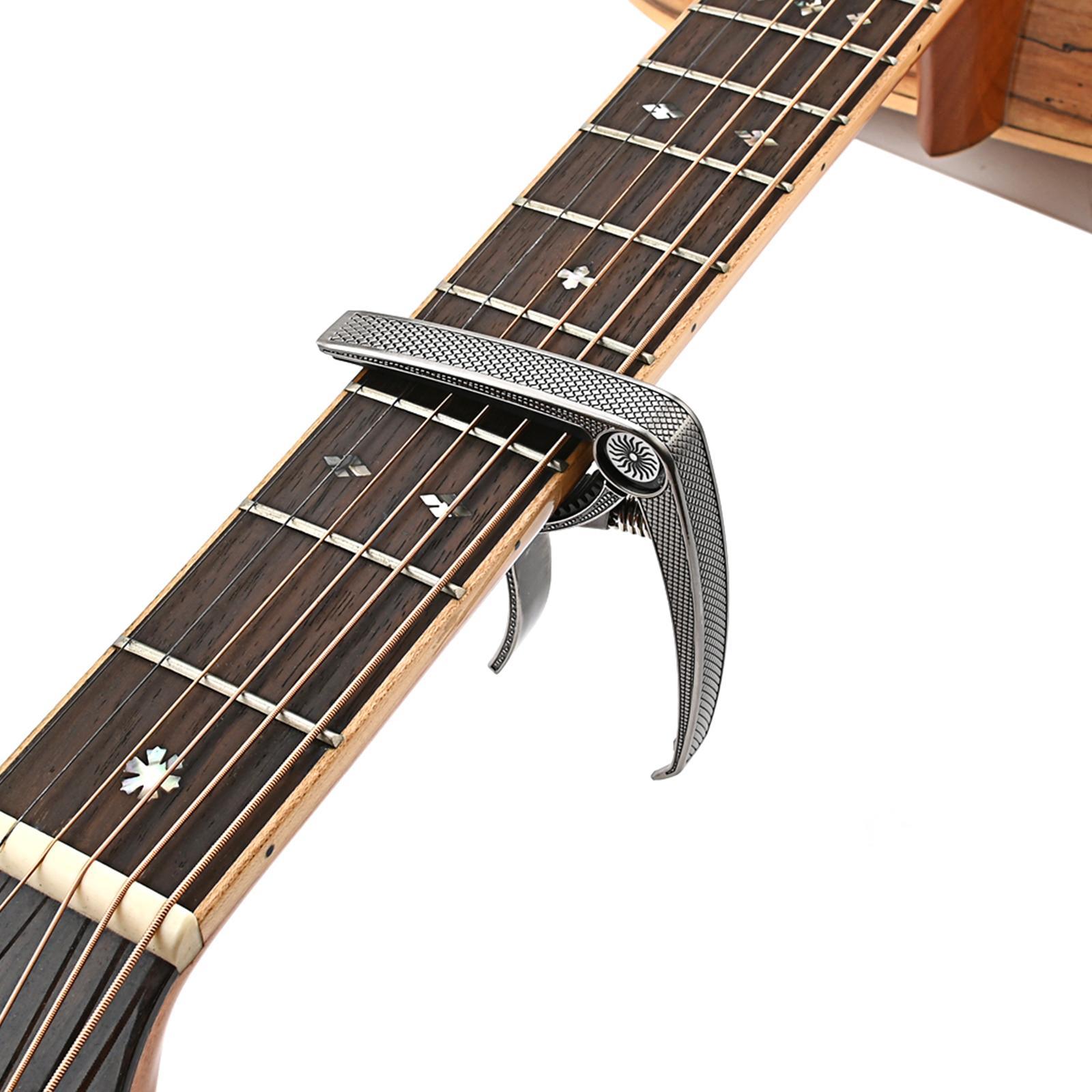 Guitar Capo Acoustic Clip Quick Change Clamp Key for Electric Guitar Ukulele