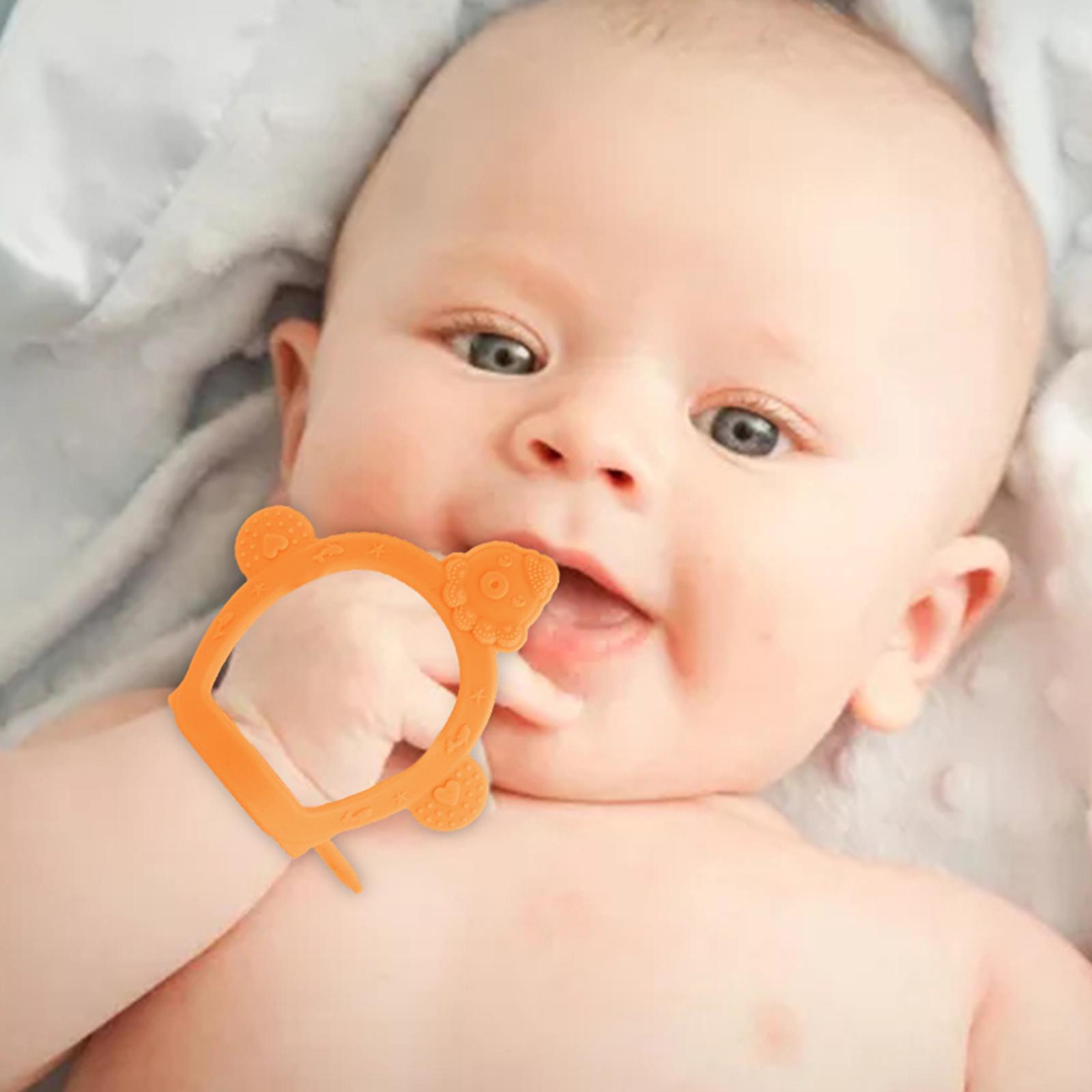 Baby Teething Toys Food Grade Silicone Soothing Teething for Babies Infants Pink