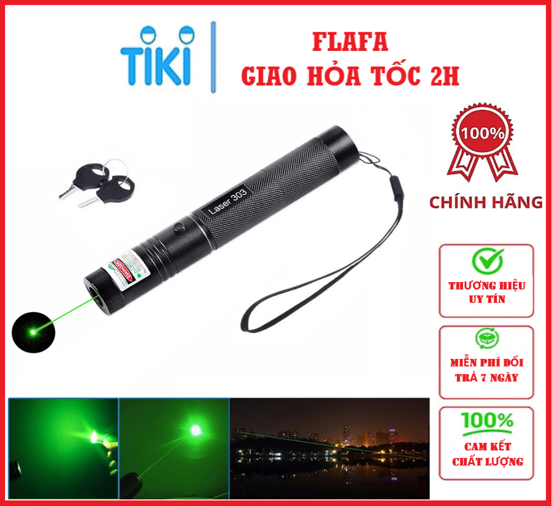 Đèn Pin Laser 303 Sử Dụng Rộng Rãi Trong Các Công Trình Xây Dựng , Dùng Làm Bút Thuyết Trình - Chính Hãng