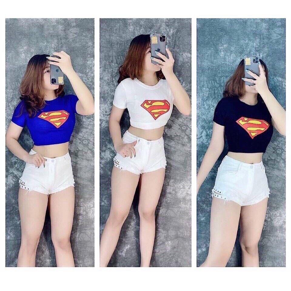 Áo Croptop cho nữ hình Superman