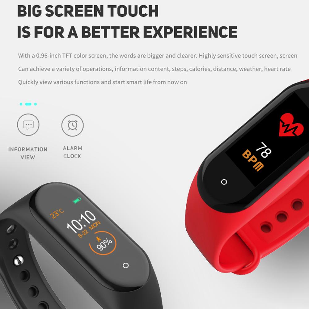 Vòng đeo tay M4 Intelligence đo nhịp tim,đo huyết áp V đếm bước đi không thấm nước