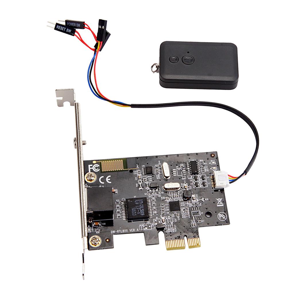 1000Mbps Gigabit Ethernet PCI-E Network Card + remote control