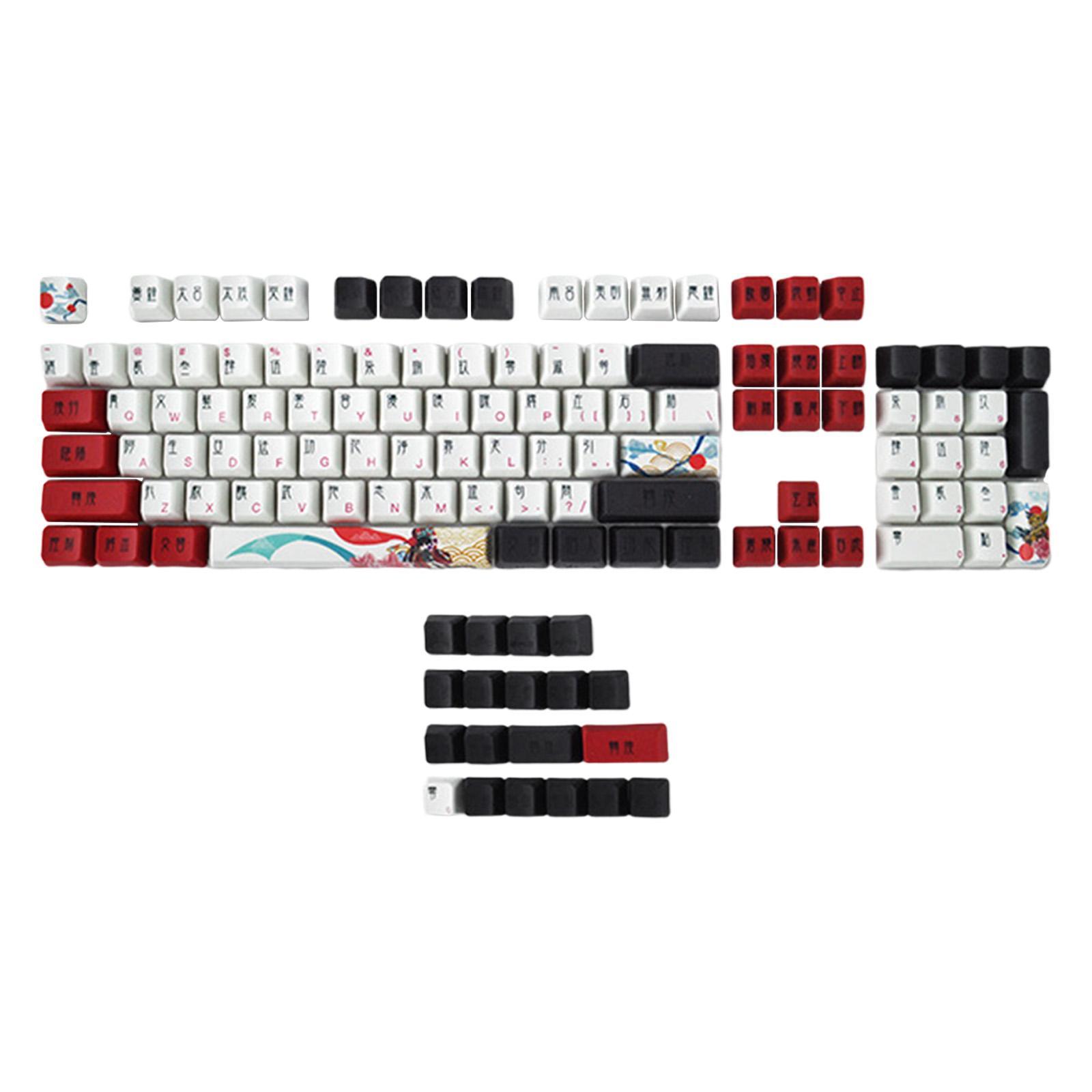 123 Keys PBT Keycaps Kit for Cherry MX Switches Accessories Universal Decorative