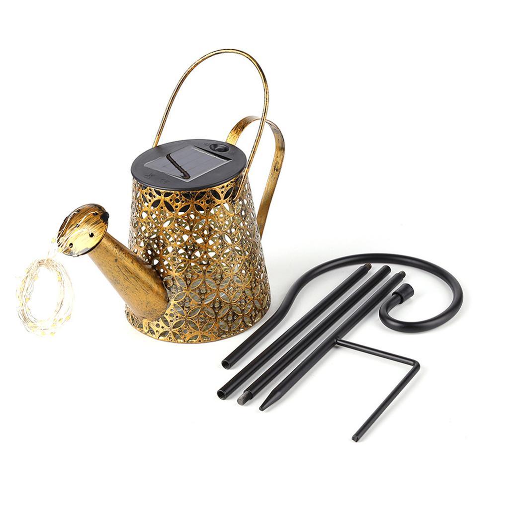 2pcs Watering Can Stake Lamp Yard Decor Outdoor Lamp