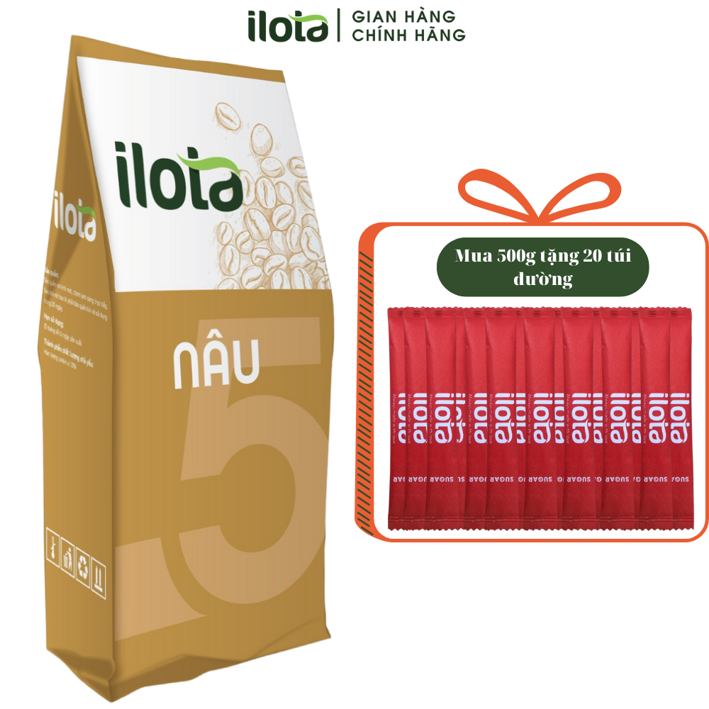 Cà Phê ILOTA 5 NÂU rang xay nguyên chất cafe ngon pha phin Coffee Nâu Sữa Đá gói 250gr