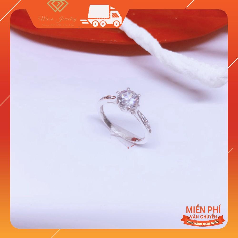 NHẪN NỮ BẠC TA - NHẪN ĐÁ TRẮNG TRẺ TRUNG