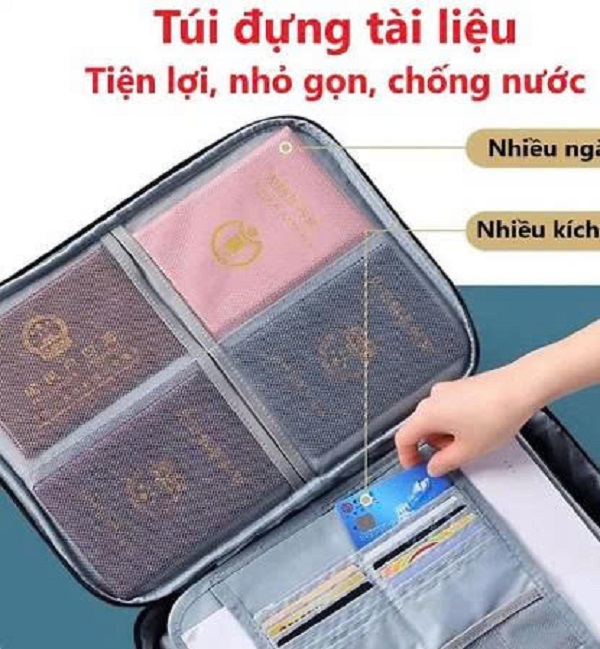 [KoSuyTu] Cặp Đựng Hồ Sơ, Tài Liệu, Giấy Tờ Quan Trọng... Có Khóa Bảo Vệ, Nhiều Ngăn, Chống Nước - Lưu Trữ An Toàn Tiện Lợi, Hữu Ích Khi Đi Công Tác, Du Lịch