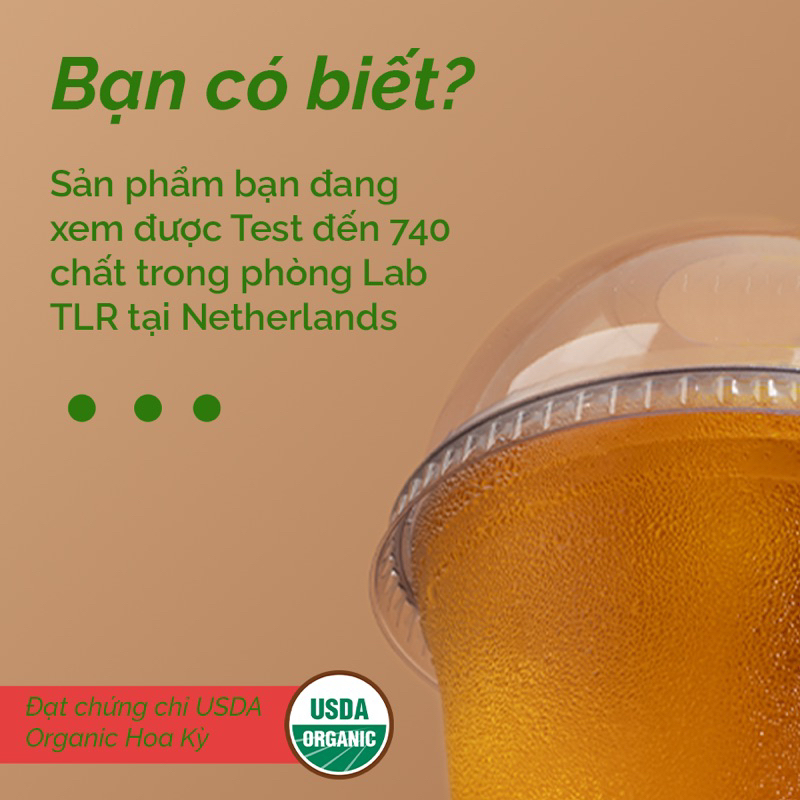 Combo Trà Cold Brew Trà Xanh &amp; Hồng Trà Hữu Cơ - Chứng Nhận USA Organic, Nguyên Lá, Túi Zip 100g