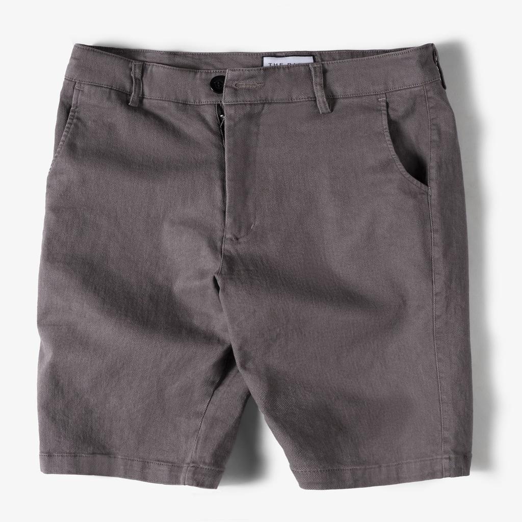 Quần short kaki nam THE BASIS, chât liệu kaki jean co giãn, form regular ôm vừa vặn QK05