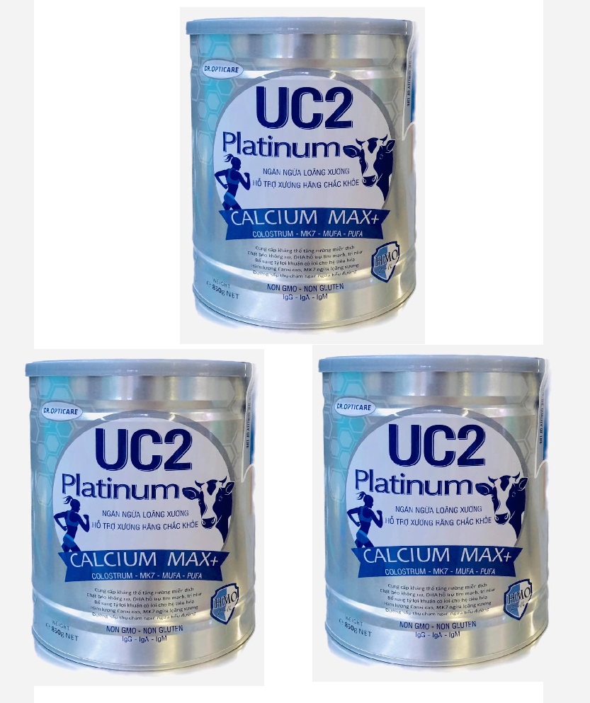 Combo 3 lon Sữa non UC2 Platinum Calcium Max lon 850g