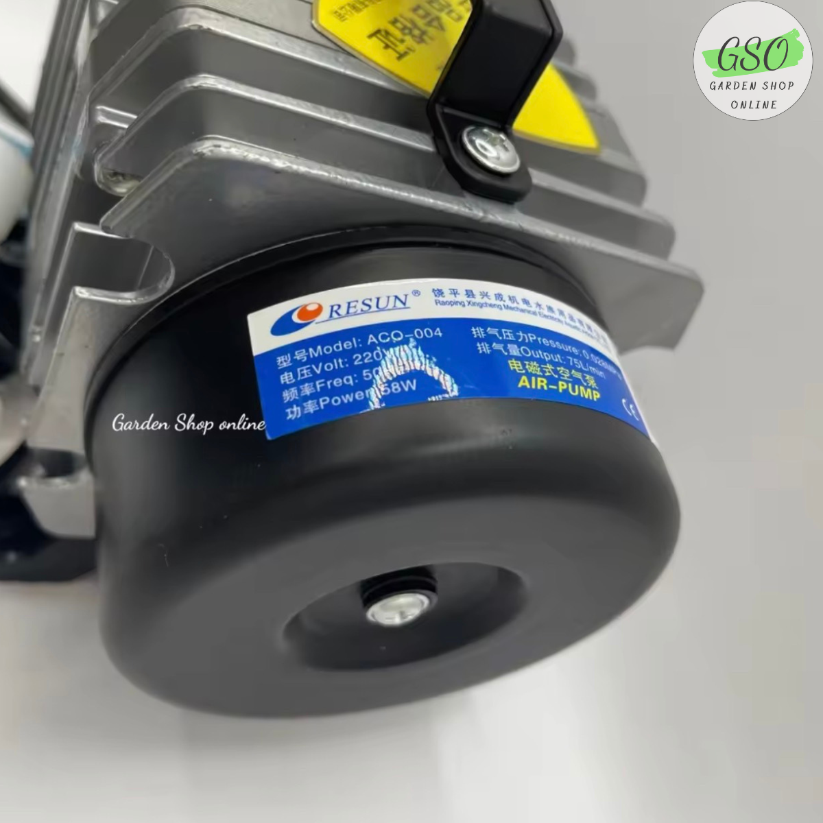 Máy bơm oxy - máy sủi công nghiệp cho cá cảnh hiệu Resun ACO-004 tặng 8m dây oxy + 8 cục sủi