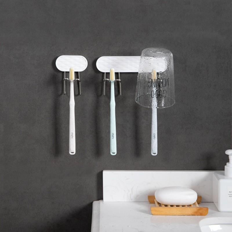 Giá đỡ bàn chải và cốc dán tường