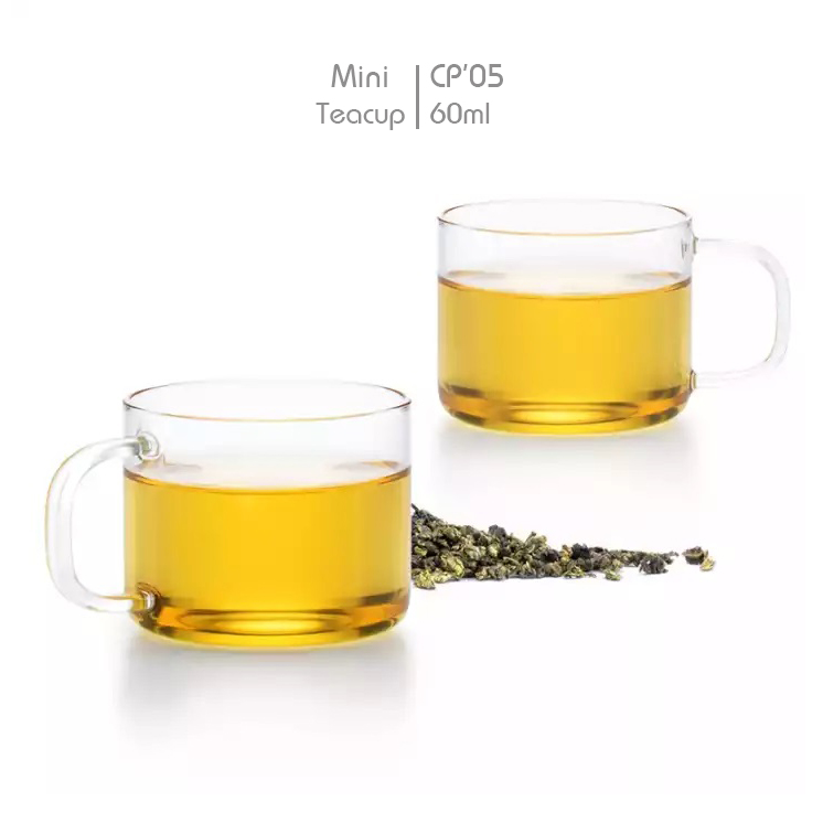 Bộ 2 tách trà thủy tinh mini CP05/2 60mL