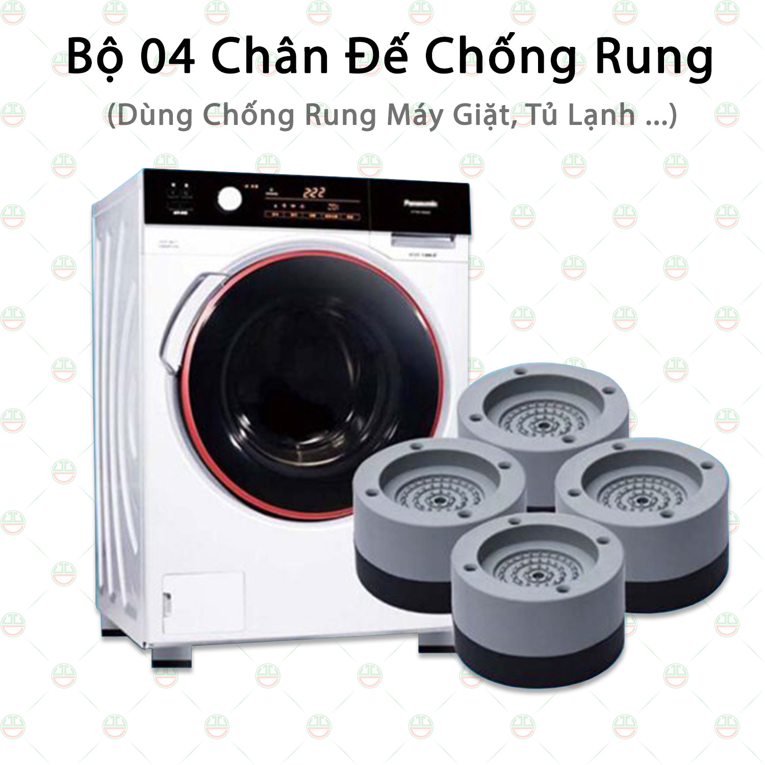 [Tốt Bền] Bộ 04 Chân Đế KhoNCC Chống Rung Lắc, Giảm Ồn Máy Giặt - Tủ Lạnh - Hàng Chính Hãng - KLVQ-5214-BCRMG