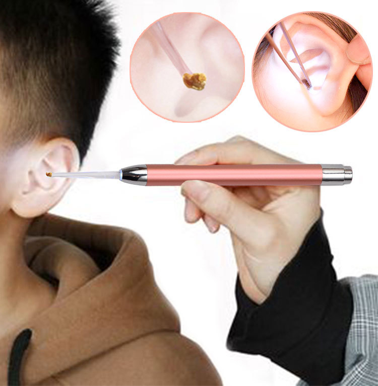 Bộ dụng cụ cây ngoáy ráy tai và gắp ráy tai có đèn led tích hợp tiện dụng thông minh, đầu ngoáy bằng nhựa mềm an toàn cho trẻ em, người lớn SALE SẬP SÀN