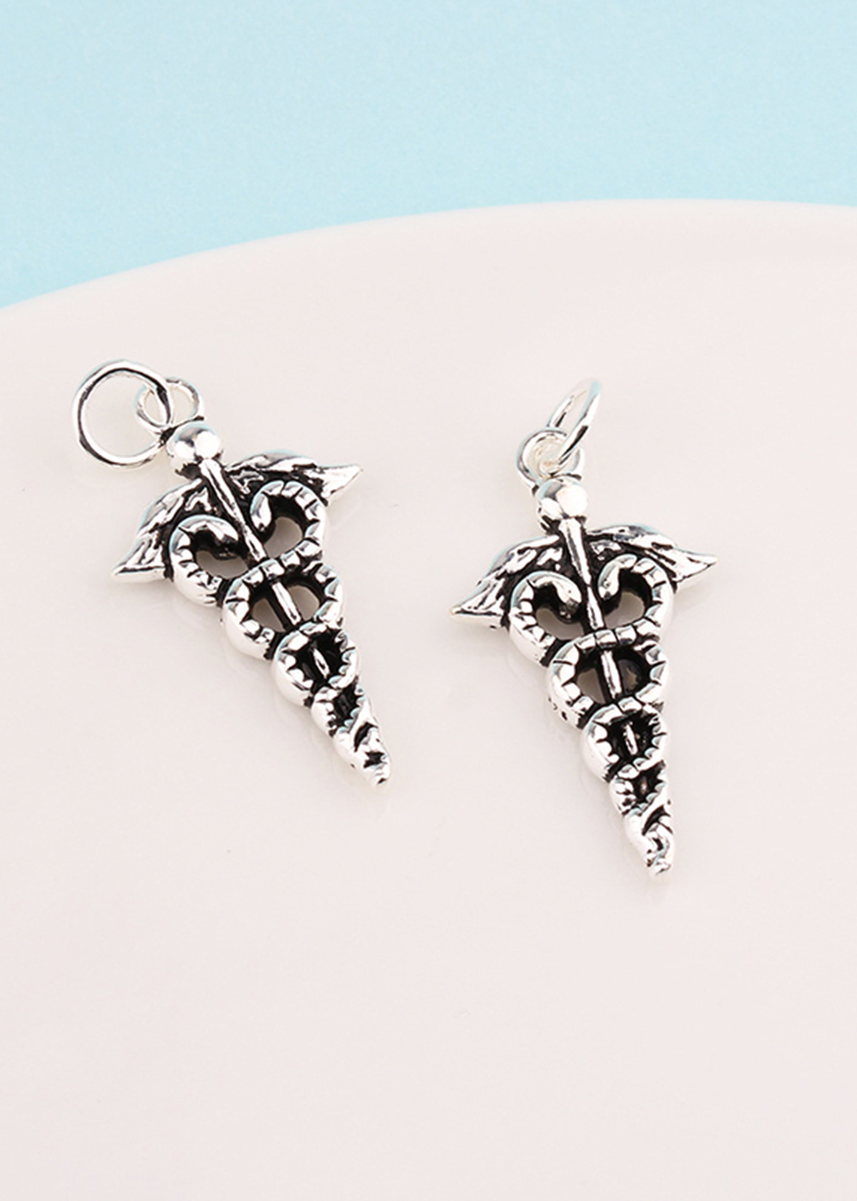 Combo 2 cái charm bạc cánh thiên thần treo - Ngọc Quý Gemstones