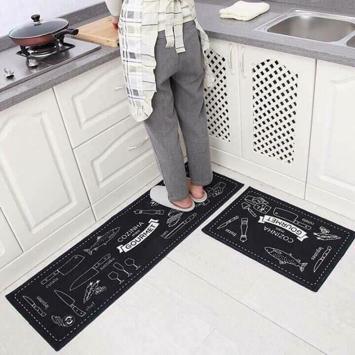 Combo 2 thảm bếp 3D 40x60 + 40x120 siêu đẹp, siêu sạch