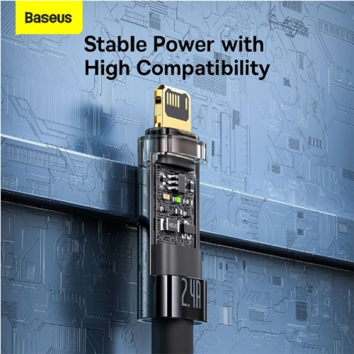 Cáp sạc nhanh Tự Ngắt 2.4A Gen2 Baseus Explorer Series cho iP/i-P-ad - Hàng chính hãng