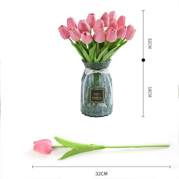 Bông Hoa Tulip Nhân Tạo Trang Trí Đẹp Mắt hoa giả decor trang trí nhà lọ hoa giả để bàn H02