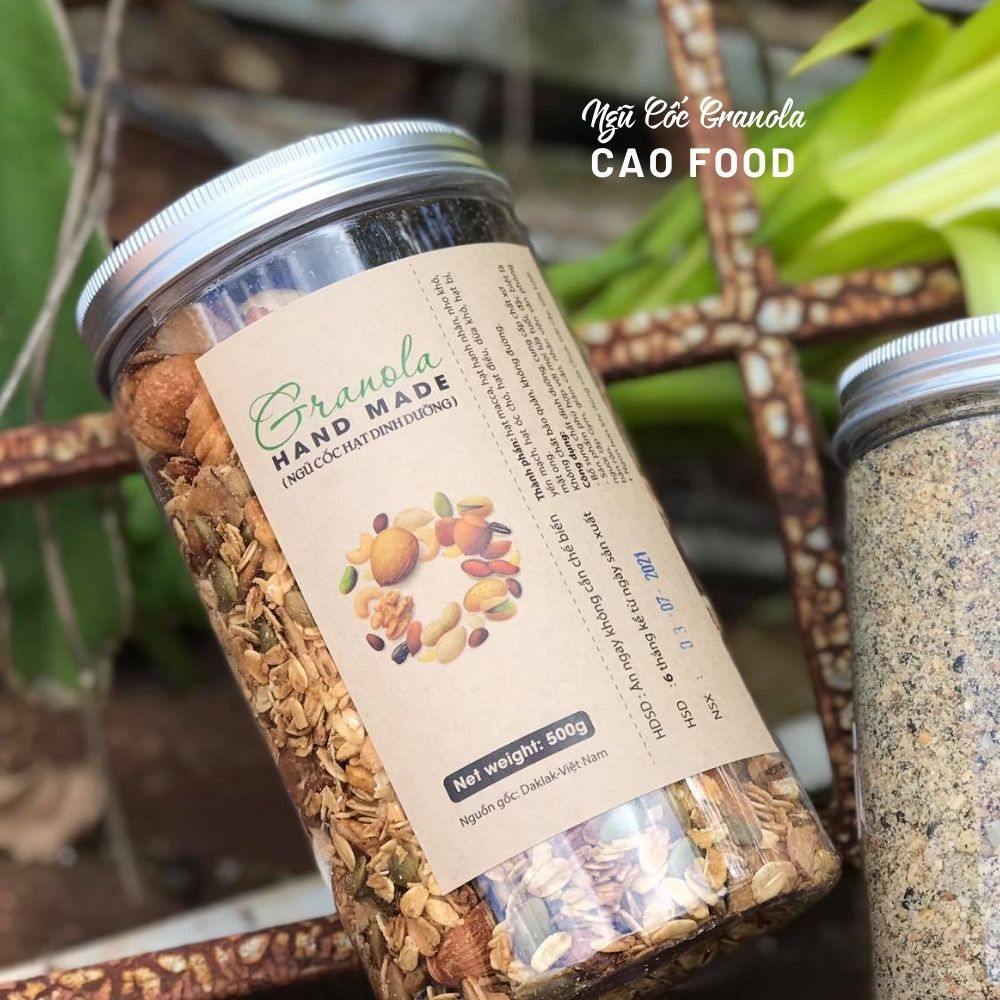 Granola siêu hạt CAO FOOD - Ngũ cốc hạt nướng mật ong dinh dưỡng, healthy, keto, ăn kiêng, ăn chay,...