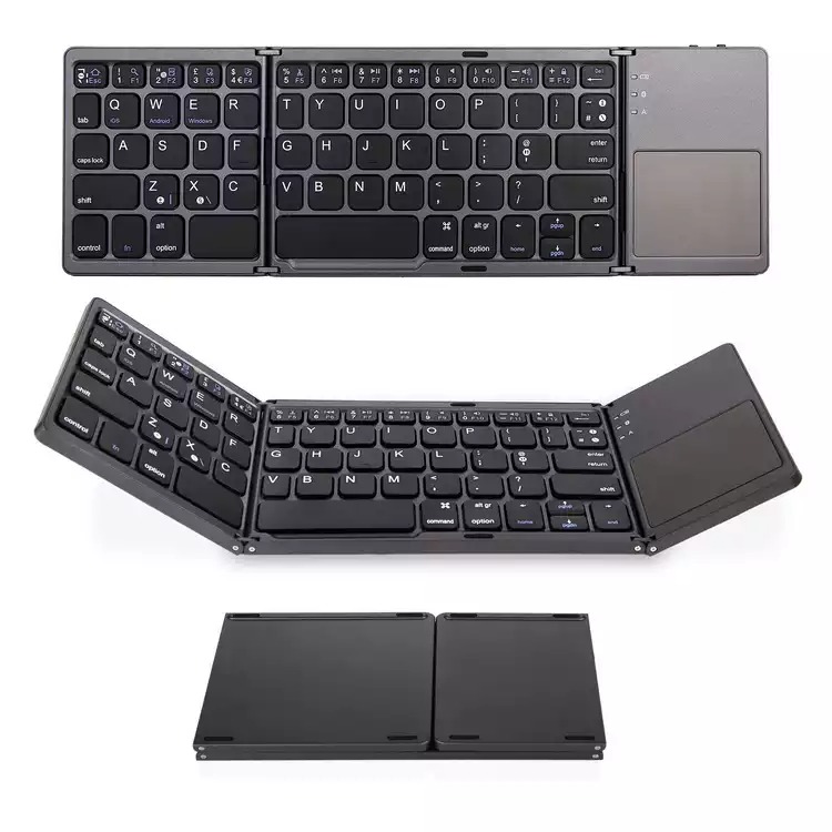 Bàn phím gấp gọn không dây kèm Touchpad B033 Ultra Thin Light Bluetooth 3.0