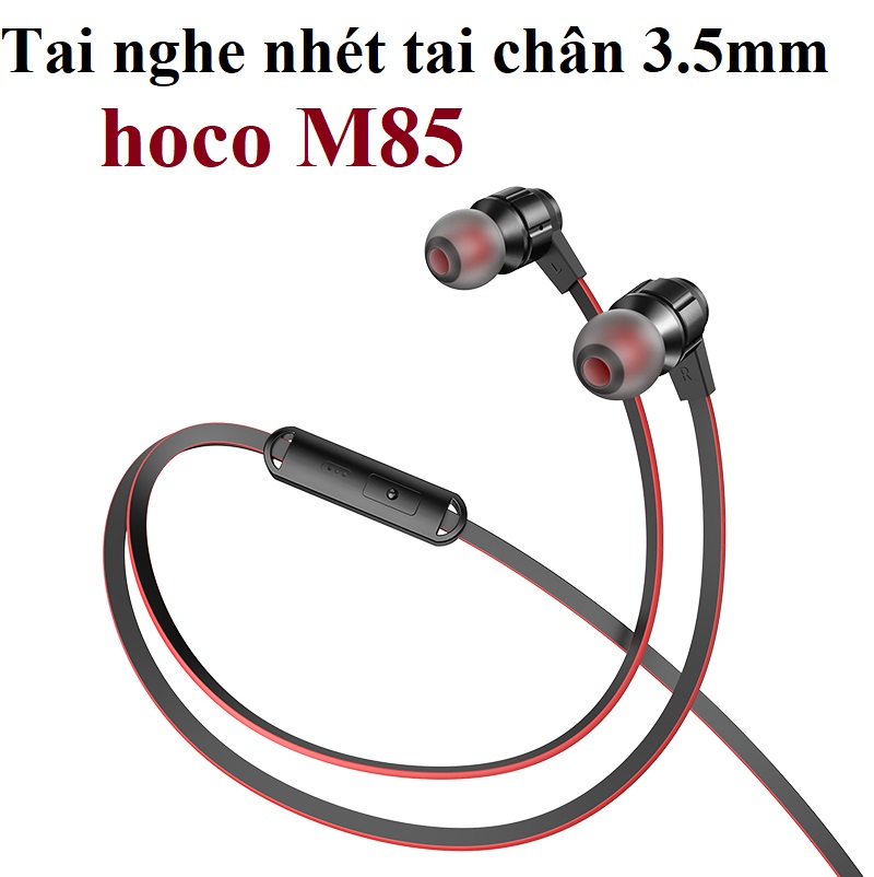 Tai nghe nhét tai chân cắm 3.5mm cho điện thoại, máy tính hoco M85 _ Hàng chính hãng