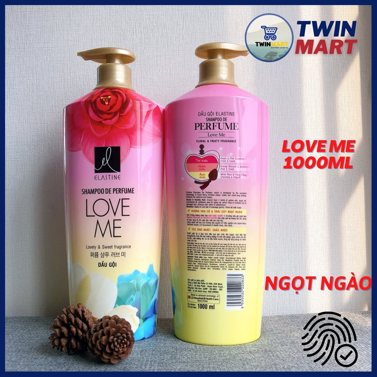 Date xa Dầu gội Elastine hương nước hoa - Hàn Quốc - hương Love Me 1000ml