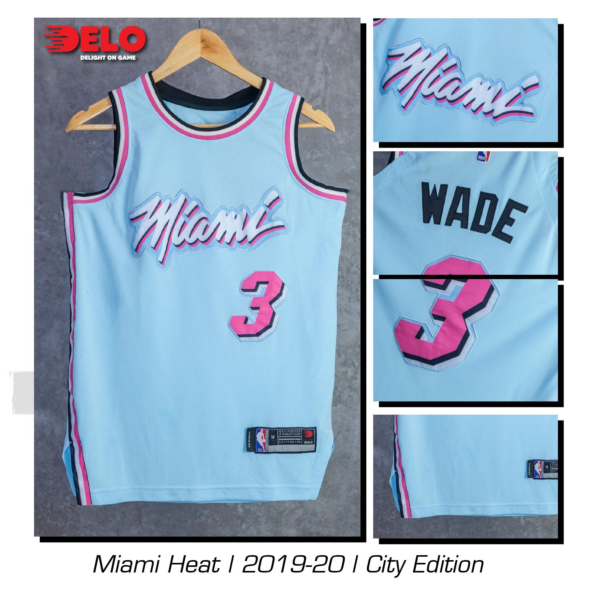 Bộ quần áo bóng rổ Jersey NBA Delo - Miami Heat