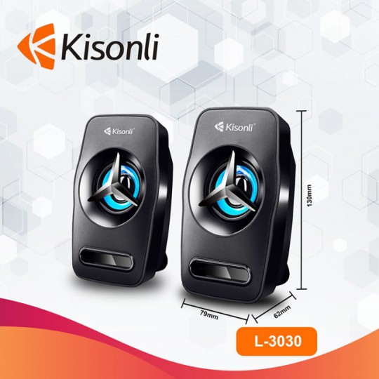 Loa vi tính Kisonli L-3030 có đèn led - bass mạnh - JL - HÀNG CHÍNH HÃNG