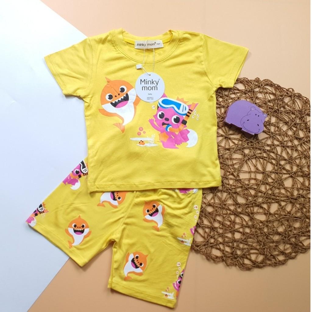 Bộ Cộc Tay Cho Bé FREE SHIP Bộ Minky Mom Cộc Tay Cho Bé Trai Bé Gái Chất Thun Lạnh siêu mềm mịn thoáng mát